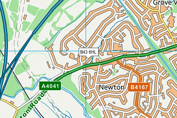 B43 6HL map - OS VectorMap District (Ordnance Survey)