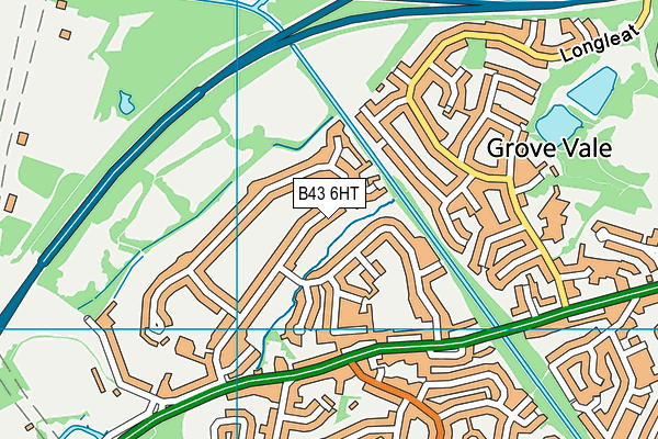 B43 6HT map - OS VectorMap District (Ordnance Survey)