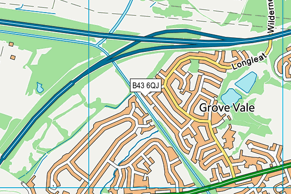B43 6QJ map - OS VectorMap District (Ordnance Survey)