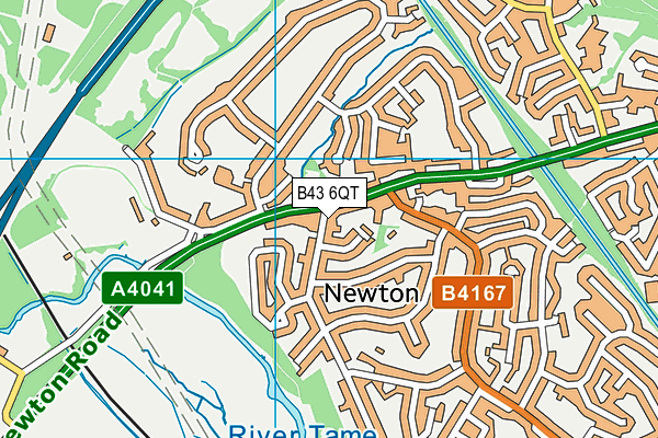 B43 6QT map - OS VectorMap District (Ordnance Survey)