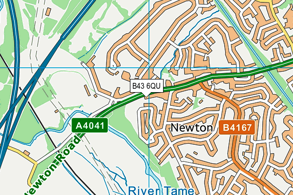 B43 6QU map - OS VectorMap District (Ordnance Survey)