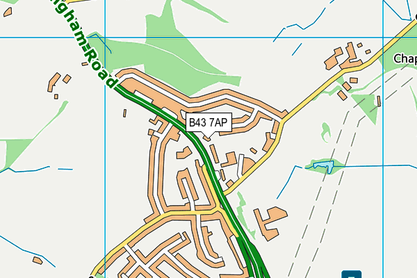 St Margaret's CofE Primary School map (B43 7AP) - OS VectorMap District (Ordnance Survey)