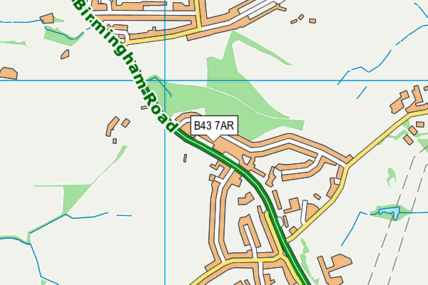 B43 7AR map - OS VectorMap District (Ordnance Survey)