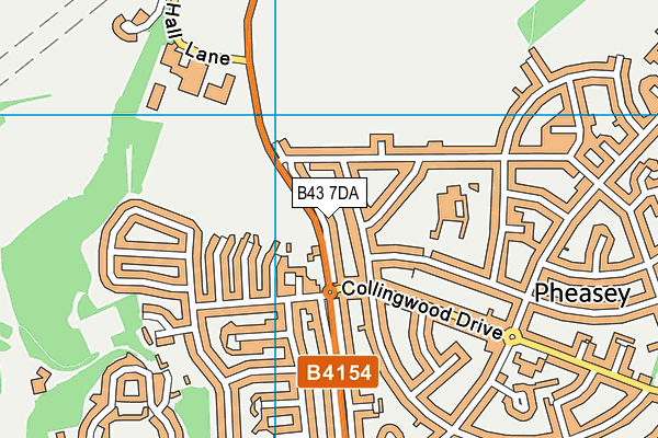 B43 7DA map - OS VectorMap District (Ordnance Survey)
