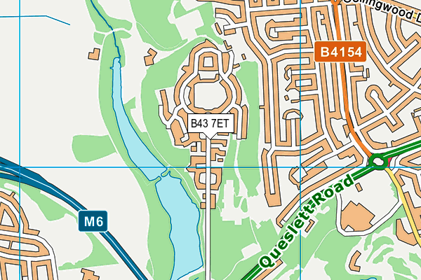 B43 7ET map - OS VectorMap District (Ordnance Survey)