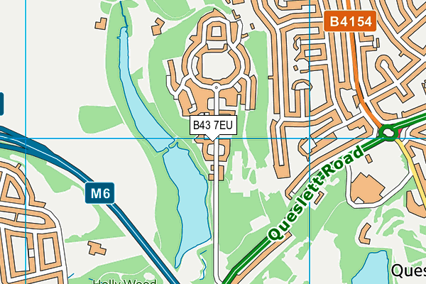 B43 7EU map - OS VectorMap District (Ordnance Survey)
