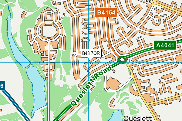 B43 7QR map - OS VectorMap District (Ordnance Survey)