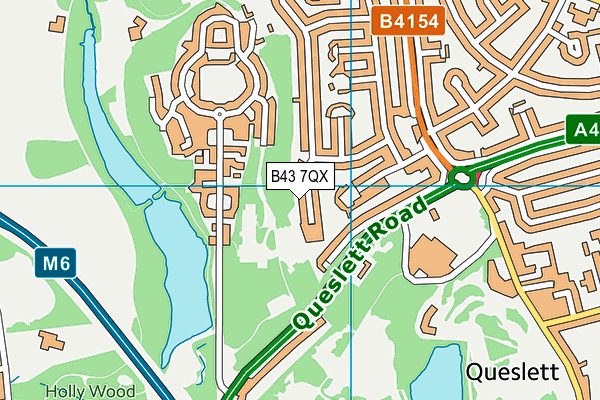 B43 7QX map - OS VectorMap District (Ordnance Survey)