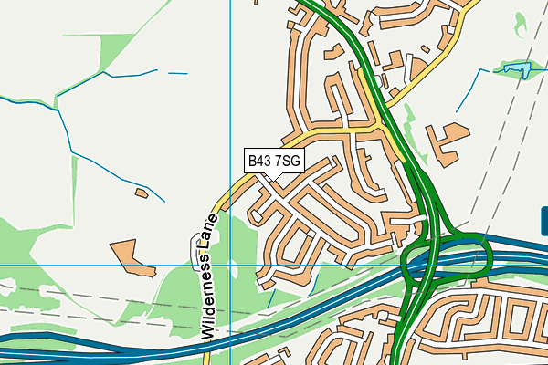 B43 7SG map - OS VectorMap District (Ordnance Survey)