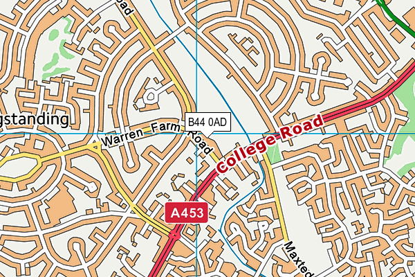 B44 0AD map - OS VectorMap District (Ordnance Survey)