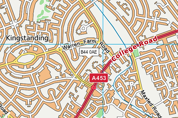 B44 0AE map - OS VectorMap District (Ordnance Survey)