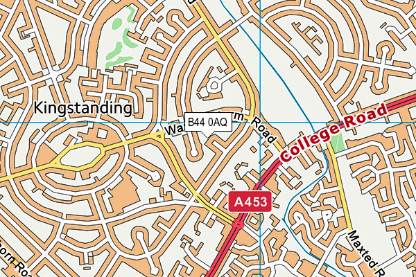 B44 0AQ map - OS VectorMap District (Ordnance Survey)