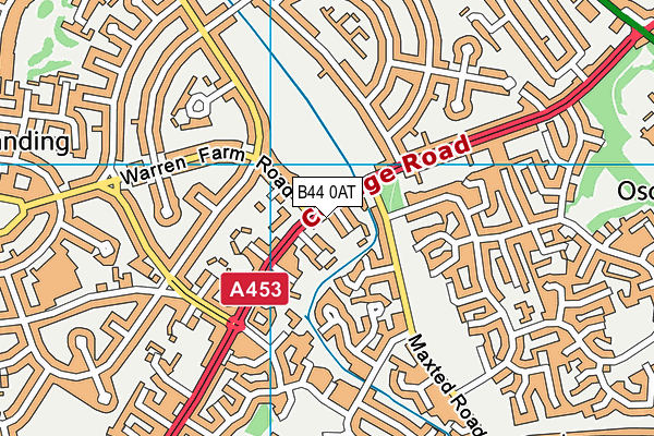 B44 0AT map - OS VectorMap District (Ordnance Survey)