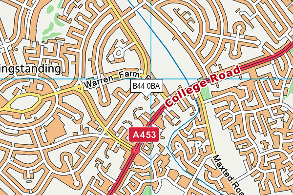 B44 0BA map - OS VectorMap District (Ordnance Survey)