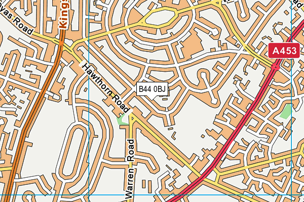 B44 0BJ map - OS VectorMap District (Ordnance Survey)