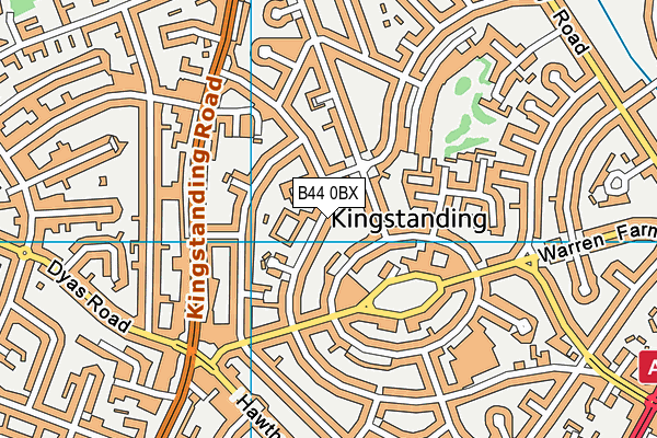 Kingsthorne Primary School map (B44 0BX) - OS VectorMap District (Ordnance Survey)