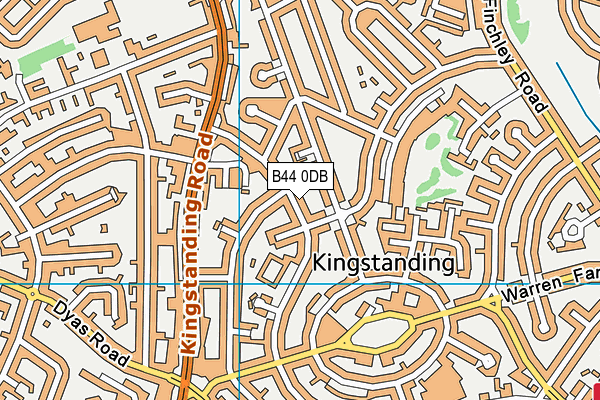 B44 0DB map - OS VectorMap District (Ordnance Survey)