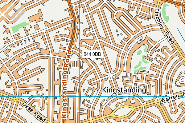 B44 0DD map - OS VectorMap District (Ordnance Survey)