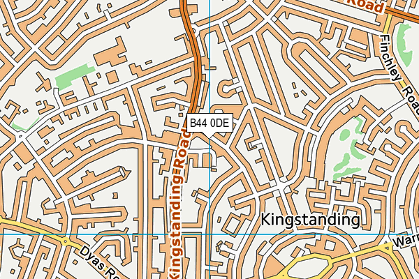 B44 0DE map - OS VectorMap District (Ordnance Survey)