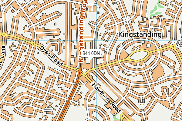 B44 0DN map - OS VectorMap District (Ordnance Survey)