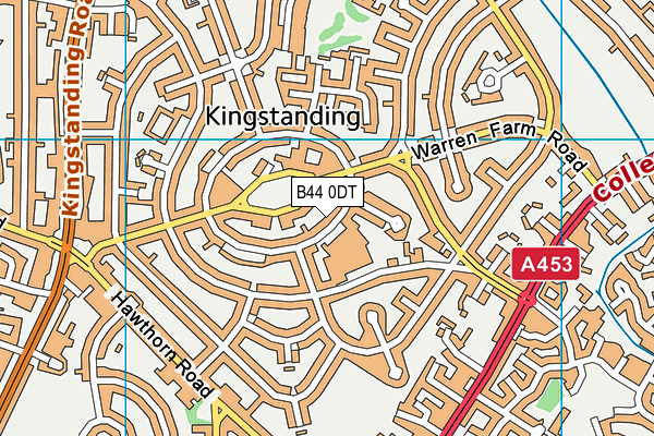 B44 0DT map - OS VectorMap District (Ordnance Survey)
