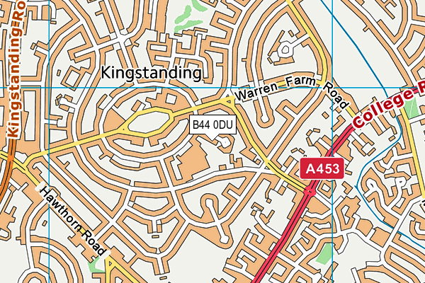 B44 0DU map - OS VectorMap District (Ordnance Survey)