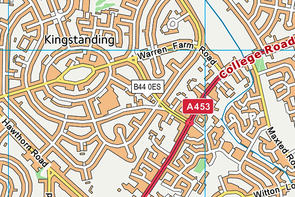 B44 0ES map - OS VectorMap District (Ordnance Survey)