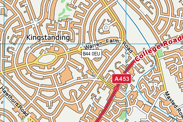 B44 0EU map - OS VectorMap District (Ordnance Survey)