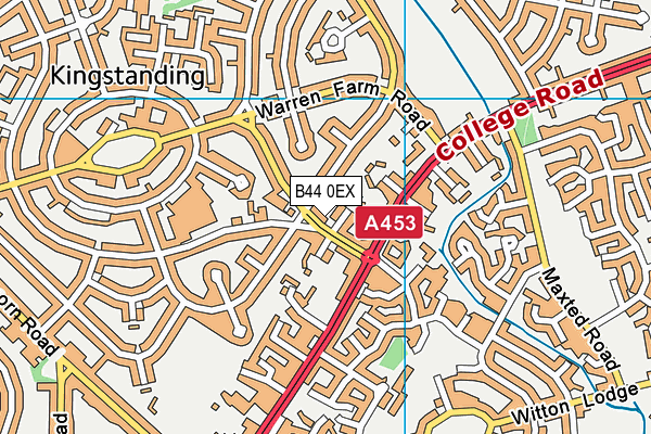 B44 0EX map - OS VectorMap District (Ordnance Survey)