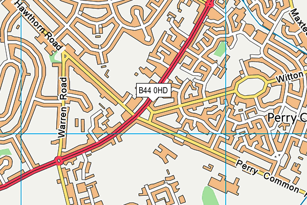 B44 0HD map - OS VectorMap District (Ordnance Survey)