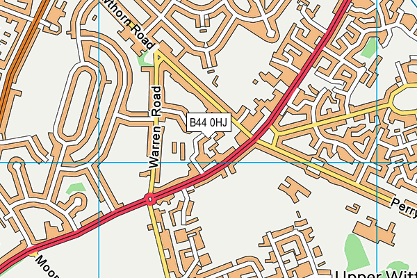 B44 0HJ map - OS VectorMap District (Ordnance Survey)