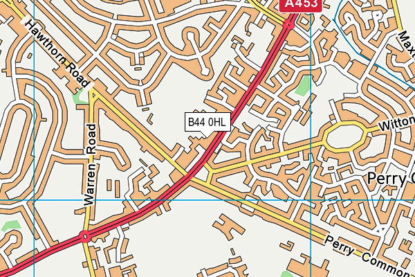 B44 0HL map - OS VectorMap District (Ordnance Survey)