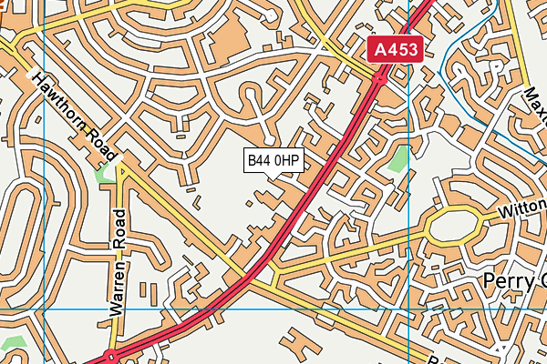 Aston Old Edwardians Rfc map (B44 0HP) - OS VectorMap District (Ordnance Survey)