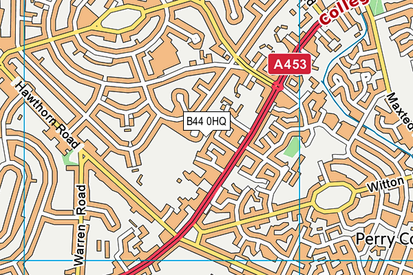 B44 0HQ map - OS VectorMap District (Ordnance Survey)