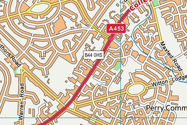 B44 0HS map - OS VectorMap District (Ordnance Survey)