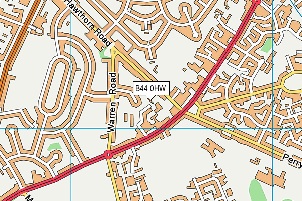 B44 0HW map - OS VectorMap District (Ordnance Survey)