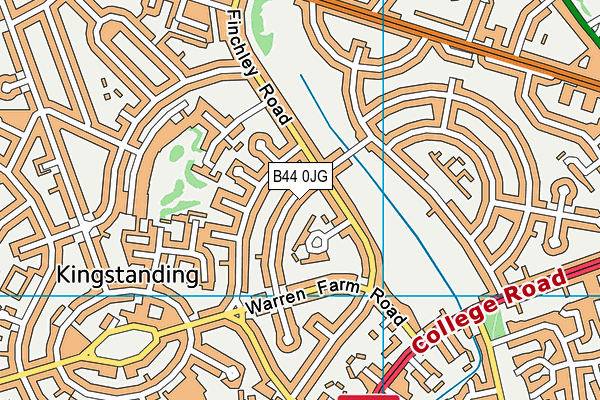 B44 0JG map - OS VectorMap District (Ordnance Survey)