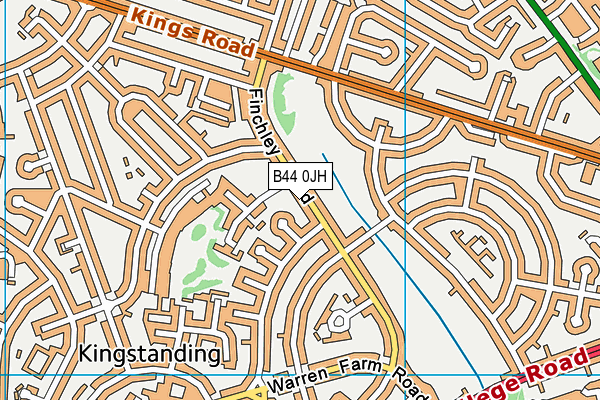 B44 0JH map - OS VectorMap District (Ordnance Survey)