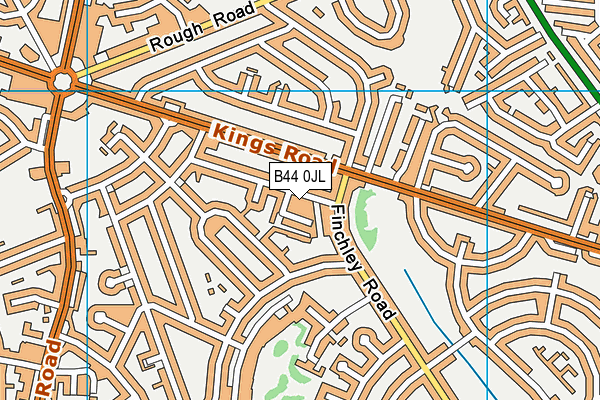 Kings Rise Academy map (B44 0JL) - OS VectorMap District (Ordnance Survey)