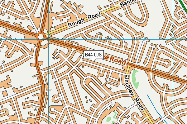 B44 0JS map - OS VectorMap District (Ordnance Survey)