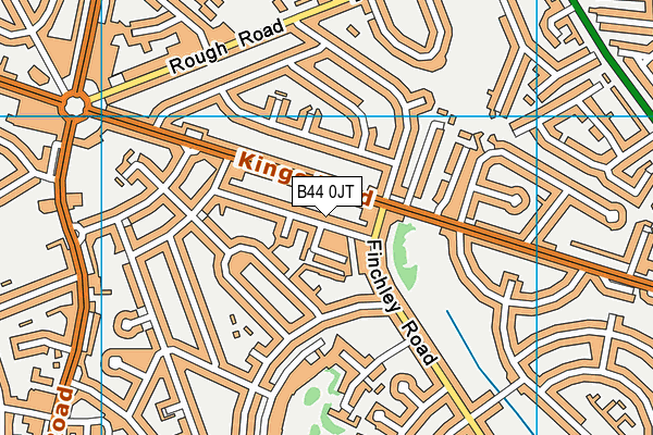 B44 0JT map - OS VectorMap District (Ordnance Survey)