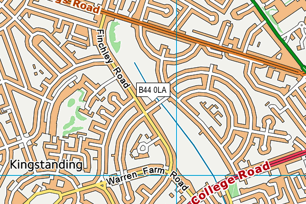 B44 0LA map - OS VectorMap District (Ordnance Survey)
