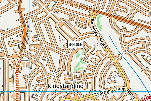 B44 0LE map - OS VectorMap District (Ordnance Survey)