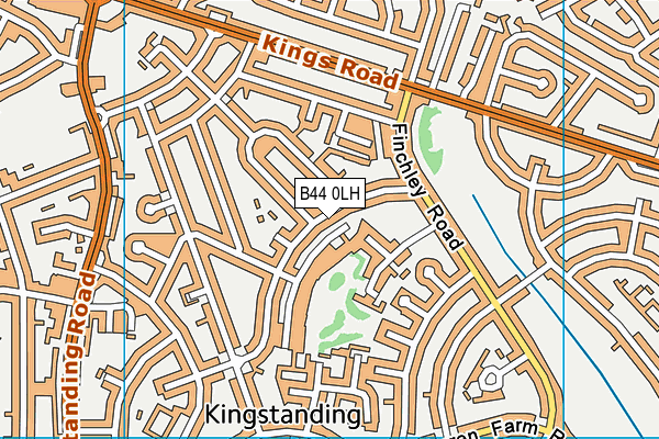 B44 0LH map - OS VectorMap District (Ordnance Survey)