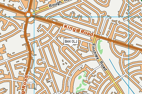 B44 0LJ map - OS VectorMap District (Ordnance Survey)