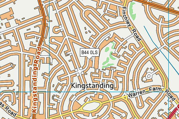 B44 0LS map - OS VectorMap District (Ordnance Survey)