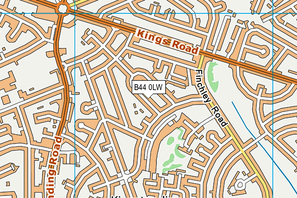B44 0LW map - OS VectorMap District (Ordnance Survey)