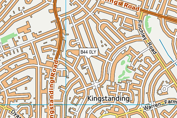 B44 0LY map - OS VectorMap District (Ordnance Survey)