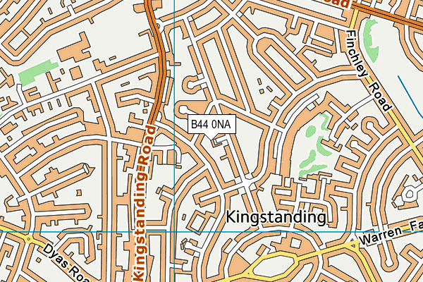 B44 0NA map - OS VectorMap District (Ordnance Survey)