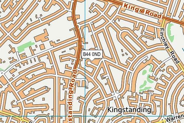 B44 0ND map - OS VectorMap District (Ordnance Survey)